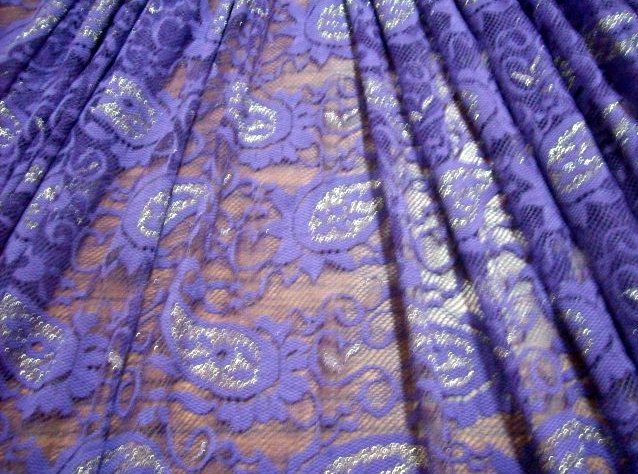 11.Purple Romance Paisley Glitter Lace